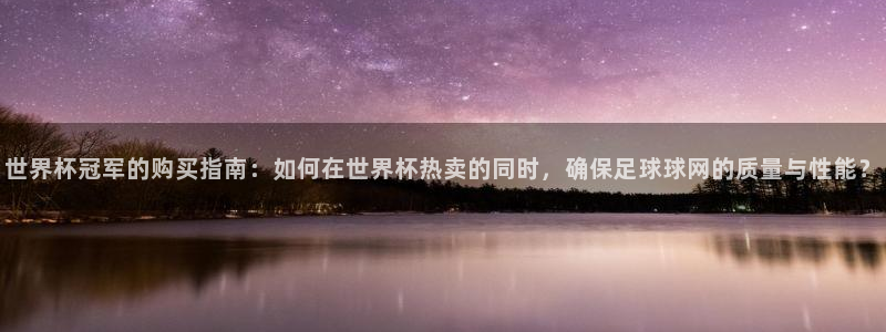 世界杯赛程时间表：世界杯冠军的购买指南：如何在世界杯热卖的同时，确保足球球网的质量与性能？